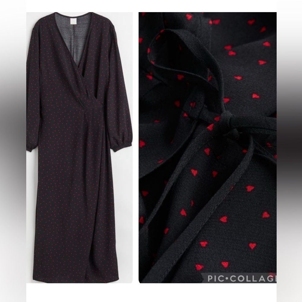 H&M heart wrap dress